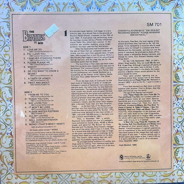 THE BEATLES - 1 LP (DE EPOCA)