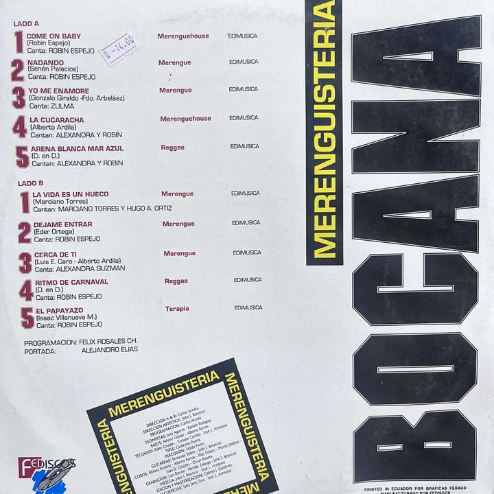 BOCANA - MERENGUISTERIA LP (DE EPOCA)