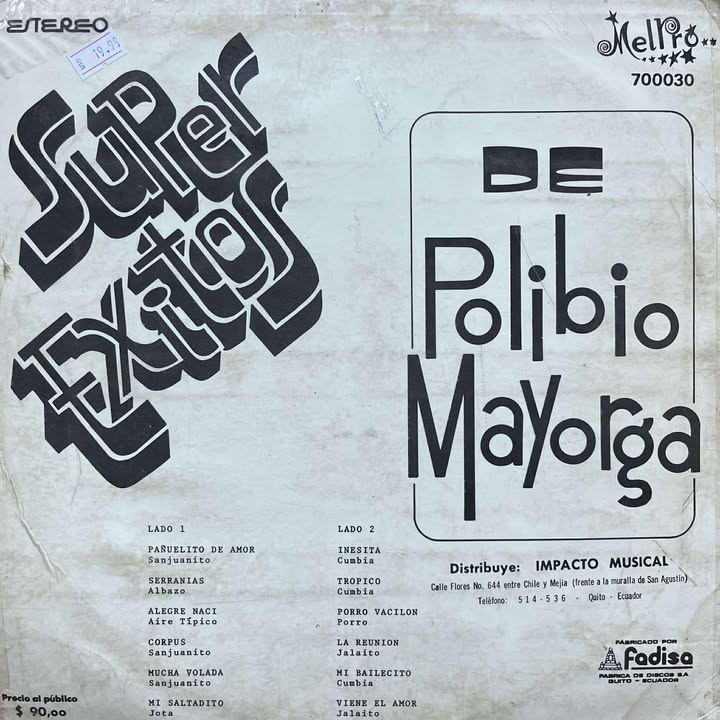 POLIBIO MAYORGA - SUPER EXITOS LP (DE EPOCA)