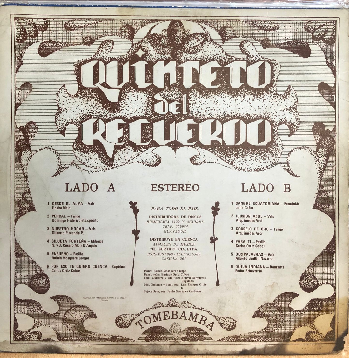 QUINTETO DEL RECUERDO LP