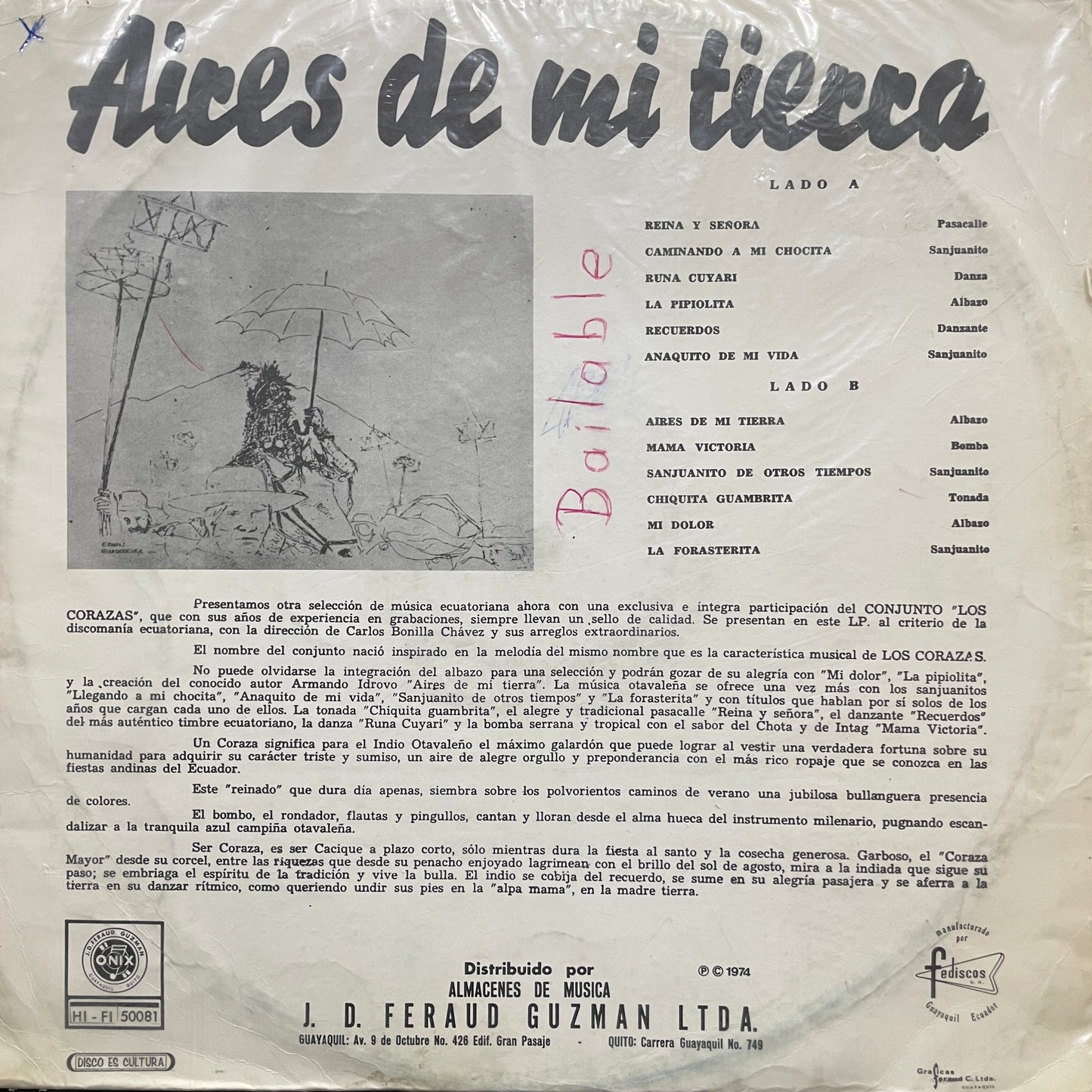 LOS CORAZAS - AIRES DE MI TIERRA LP