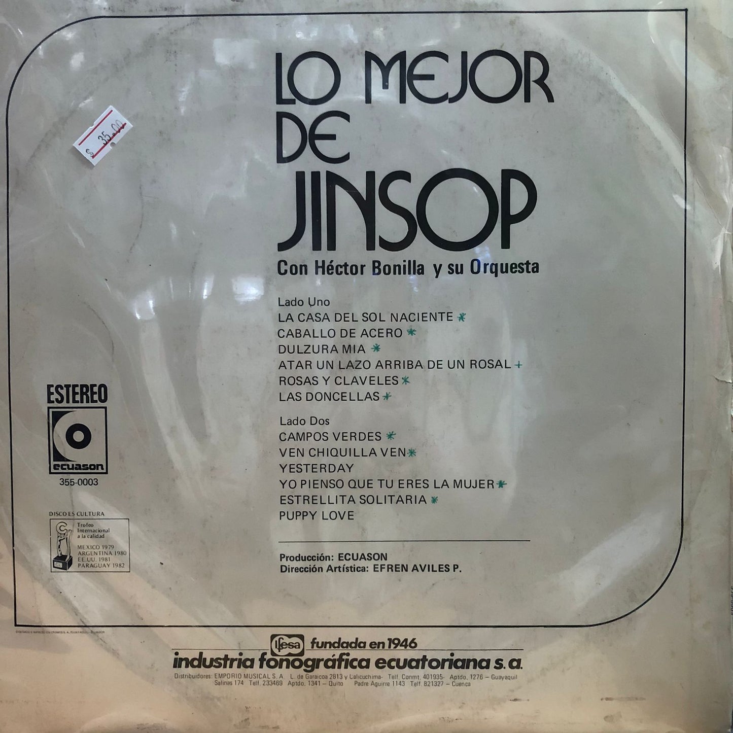 JINSOP - LO MEJOR  LP