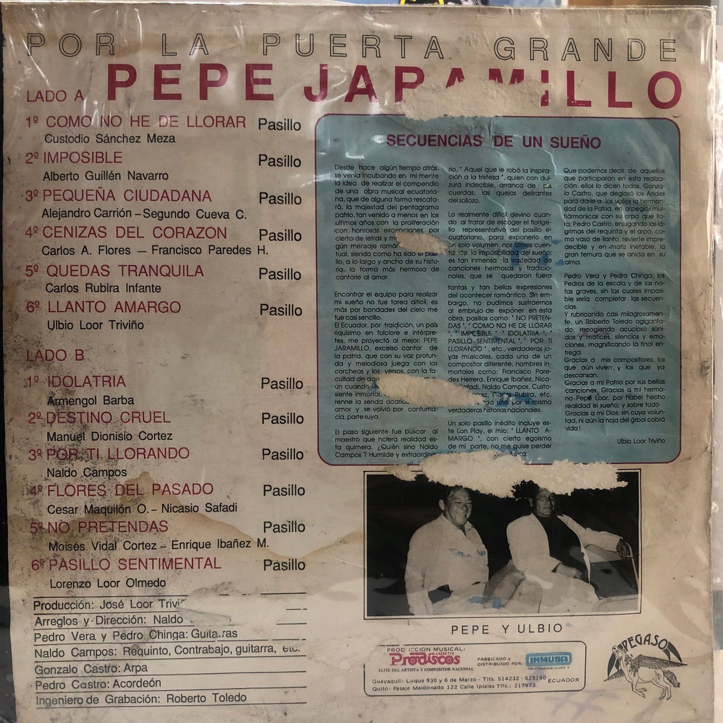 PEPE JARAMILLO - POR LA PUERTA GRANDE  LP