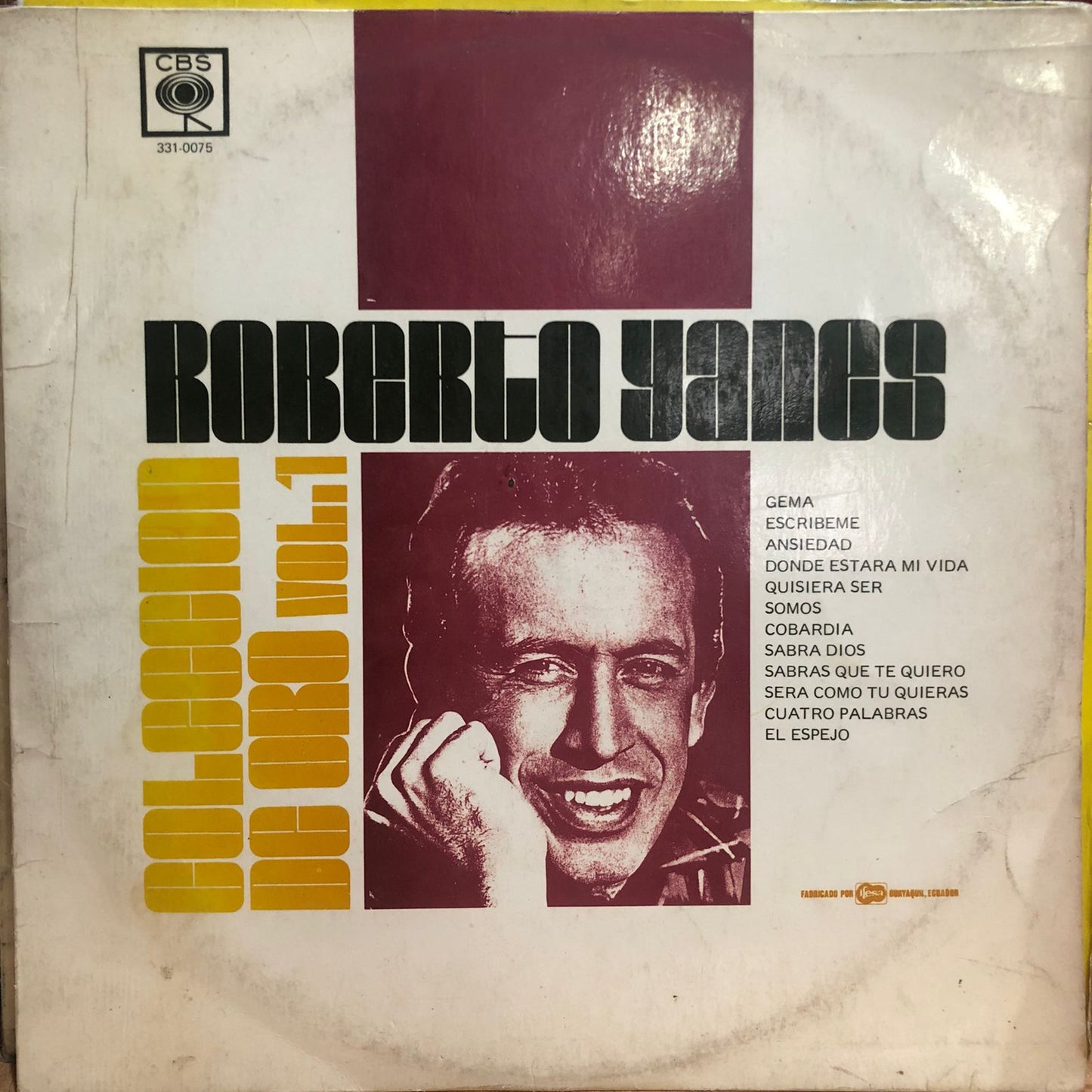 ROBERTO YANES - COLECCION DE ORO VOL.1 LP