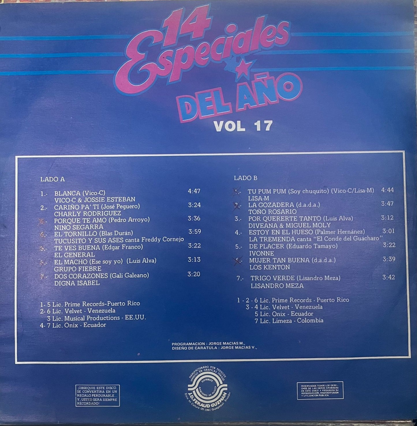 14 ESPECIALES DEL AÑO - VOL.17 LP