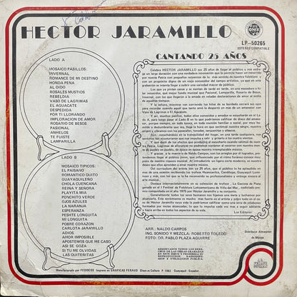 HECTOR JARAMILLO - CANTANDO 25 AÑOS LP