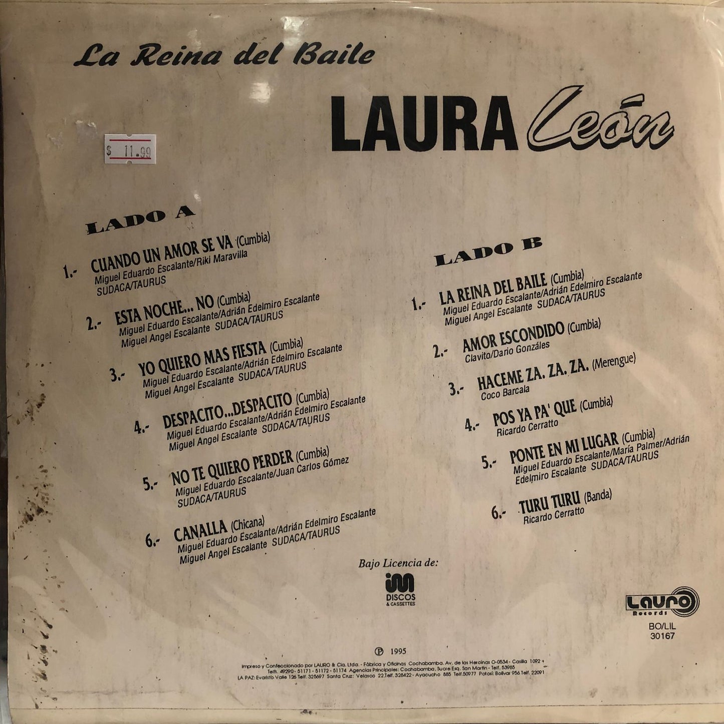 LAURA LEON - LA REINA DEL BAILE  LP