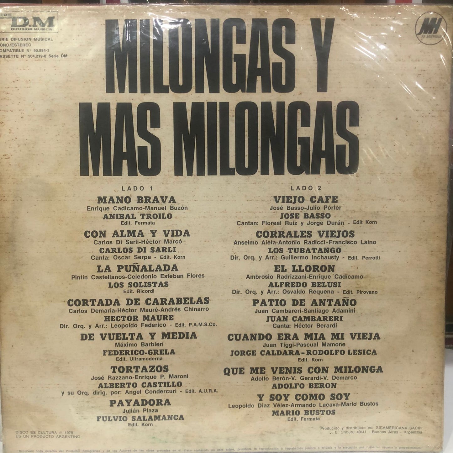 MILONGAS Y MAS MILONGAS LP