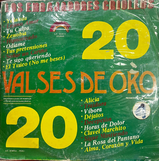 LOS EMBAJADORES CRIOLLOS - 20 VALSES DE ORO LP