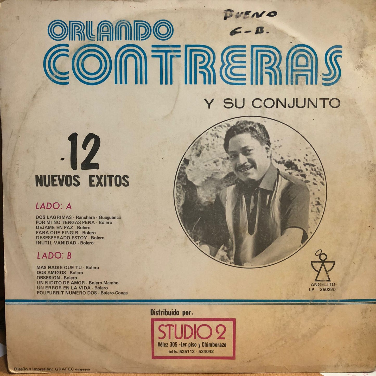 ORLANDO CONTRERAS - DOS LAGRIMAS LP