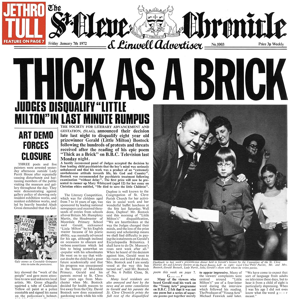 JETHRO TULL - THICK AS A BRICK LP