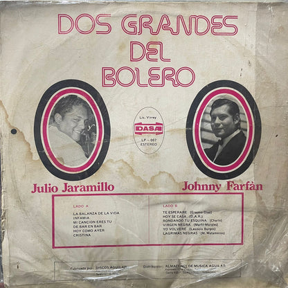 JULIO JARAMILLO Y JOHNNY FARFAN -  DOS GRANDES DEL BOLERO LP (DE EPOCA)