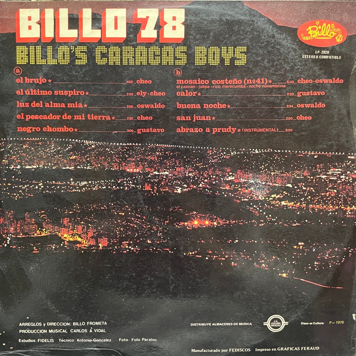 BILLO´S CARACAS BOYS - BILLO 78 LP