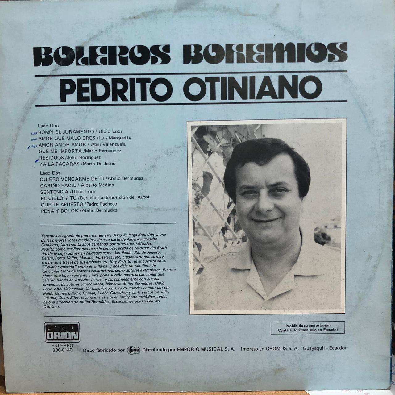 PEDRITO OTINIANO - BOLEROS BOHEMIOS LP