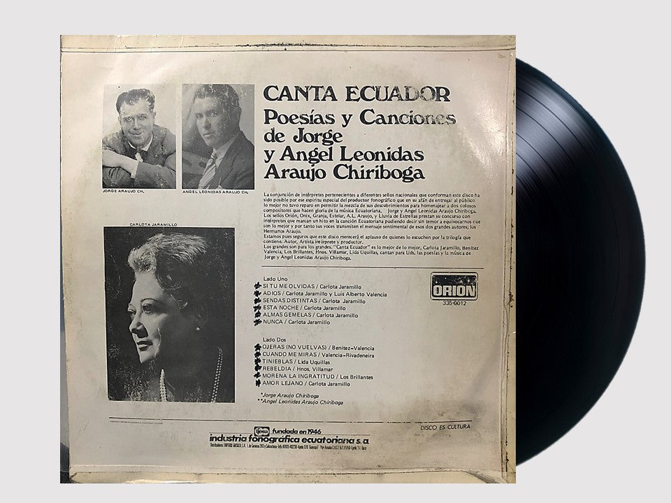 JORGE Y ANGEL LEONIDAS ARAUJO CHIRIBOGA - CANTA ECUADOR LP