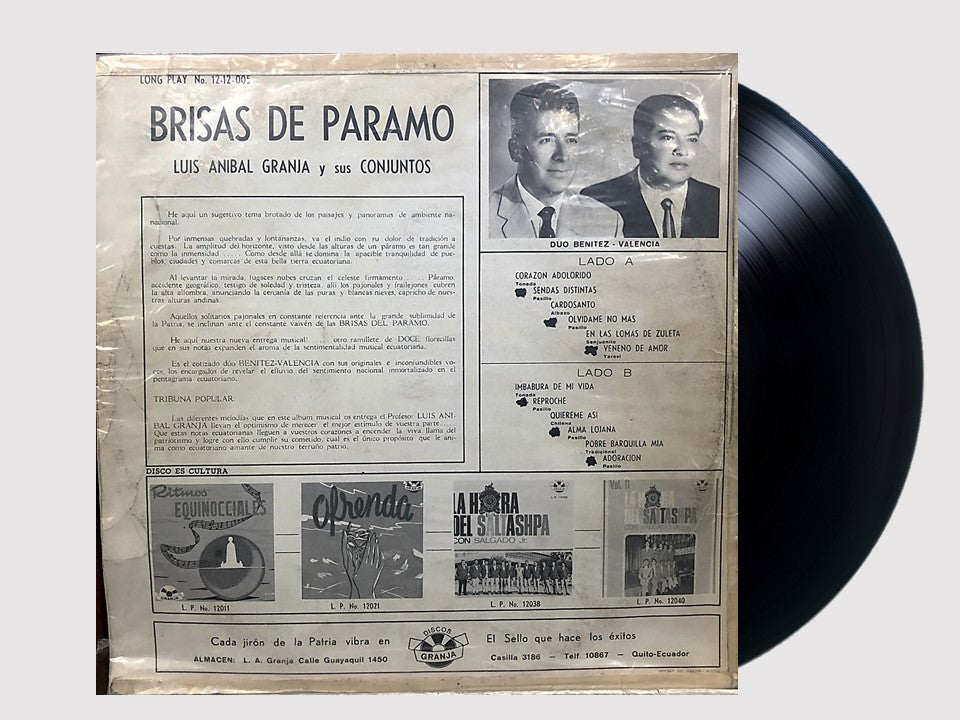 BENITEZ - VALENCIA - BRISAS DE PARAMO  LP