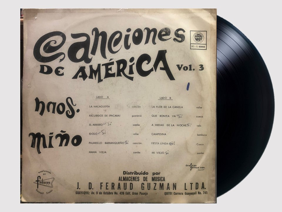 HNOS. MIÑO NARANJO - CANCIONES DE AMERICA VOL. 3 / LP