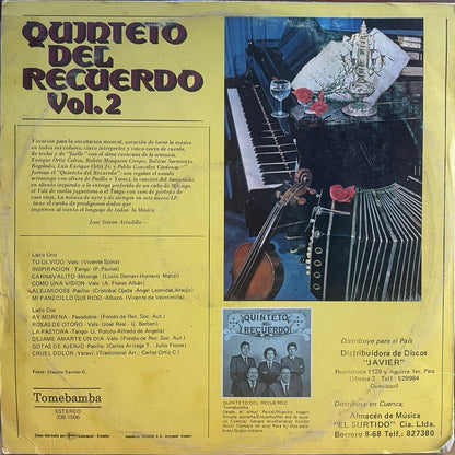 QUINTETO DEL RECUERDO VOL.2 LP