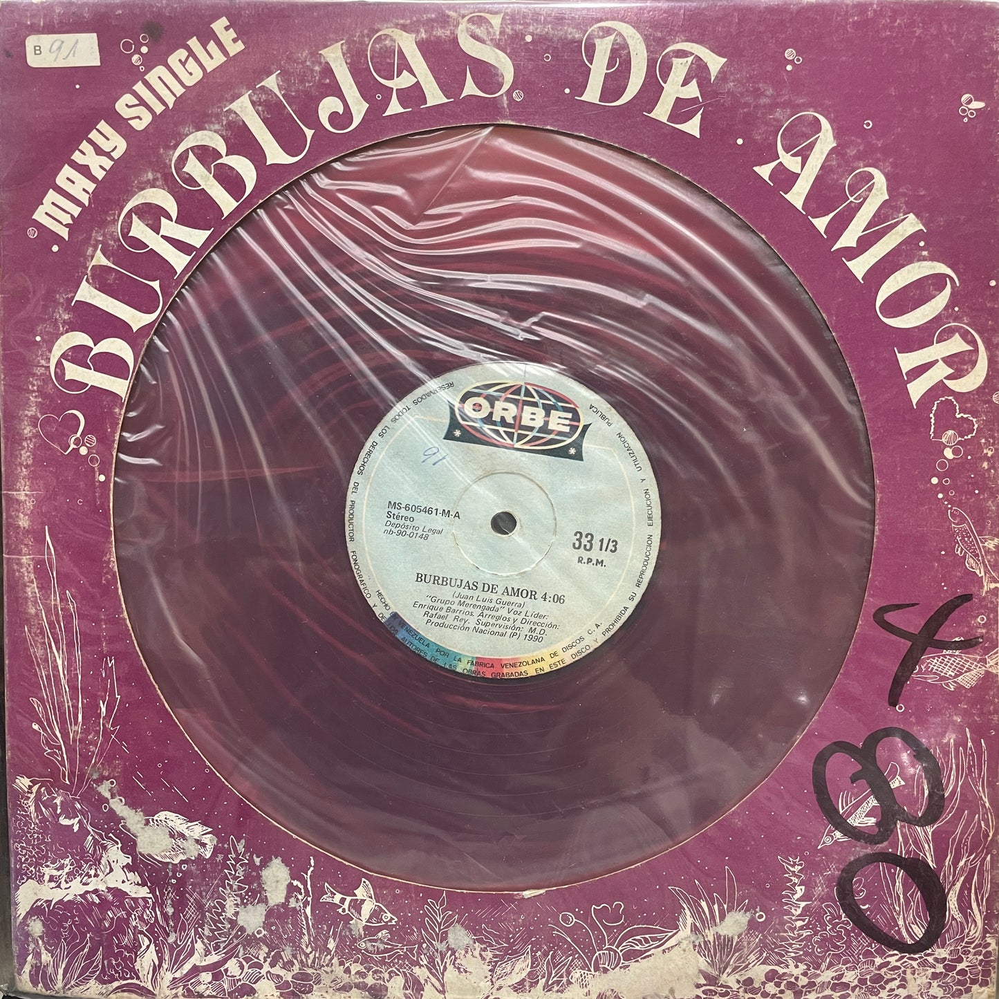 JUAN LUIS GUERRA - BURBUJAS DE AMOR LP (MAXI SINGLE)