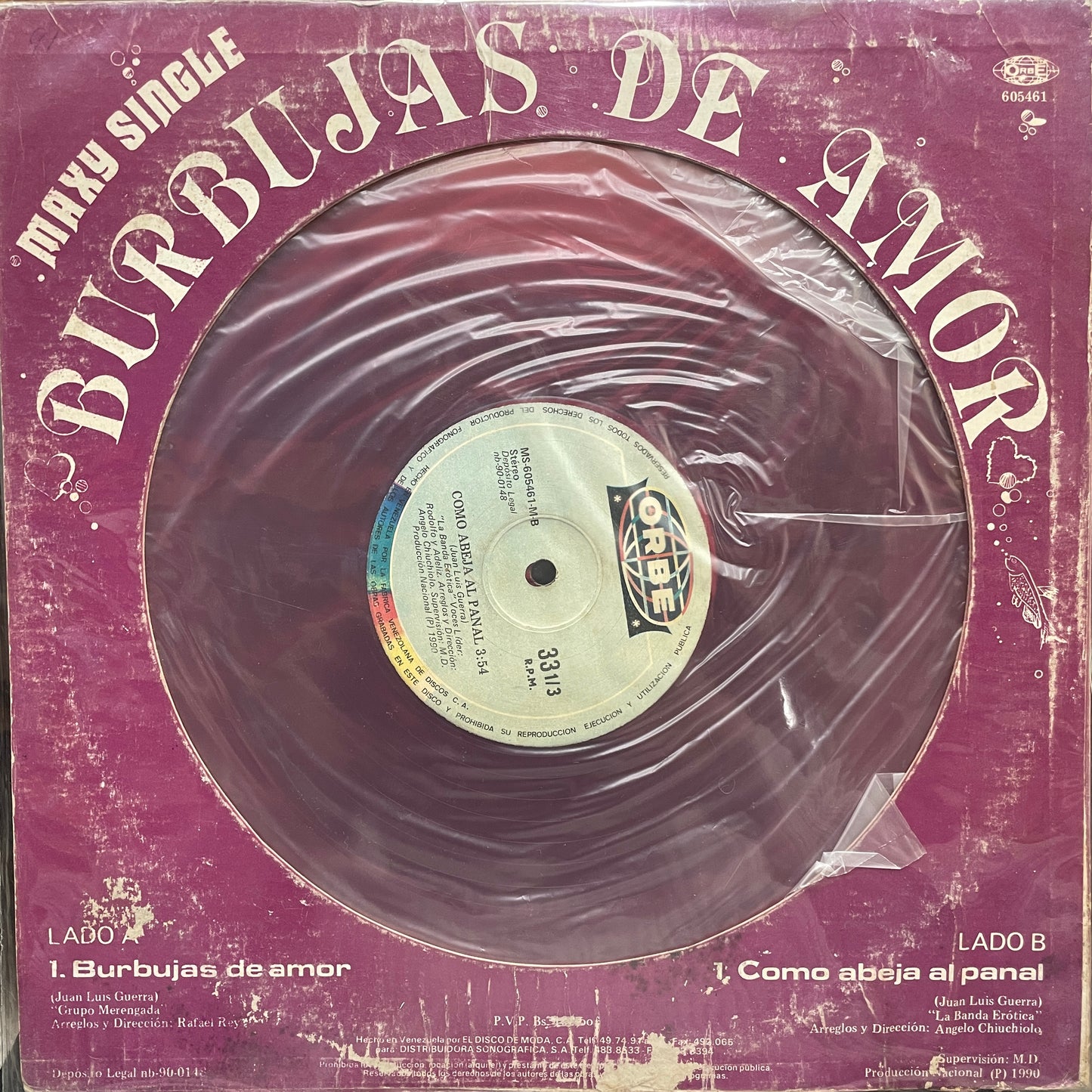 JUAN LUIS GUERRA - BURBUJAS DE AMOR LP (MAXI SINGLE)