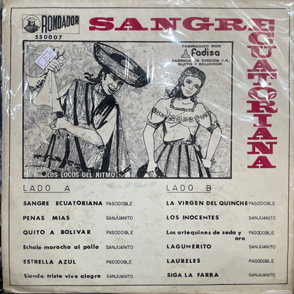 LOS LOCOS DEL RITMO - SANGRE ECUATORIANA LP (DE EPOCA)