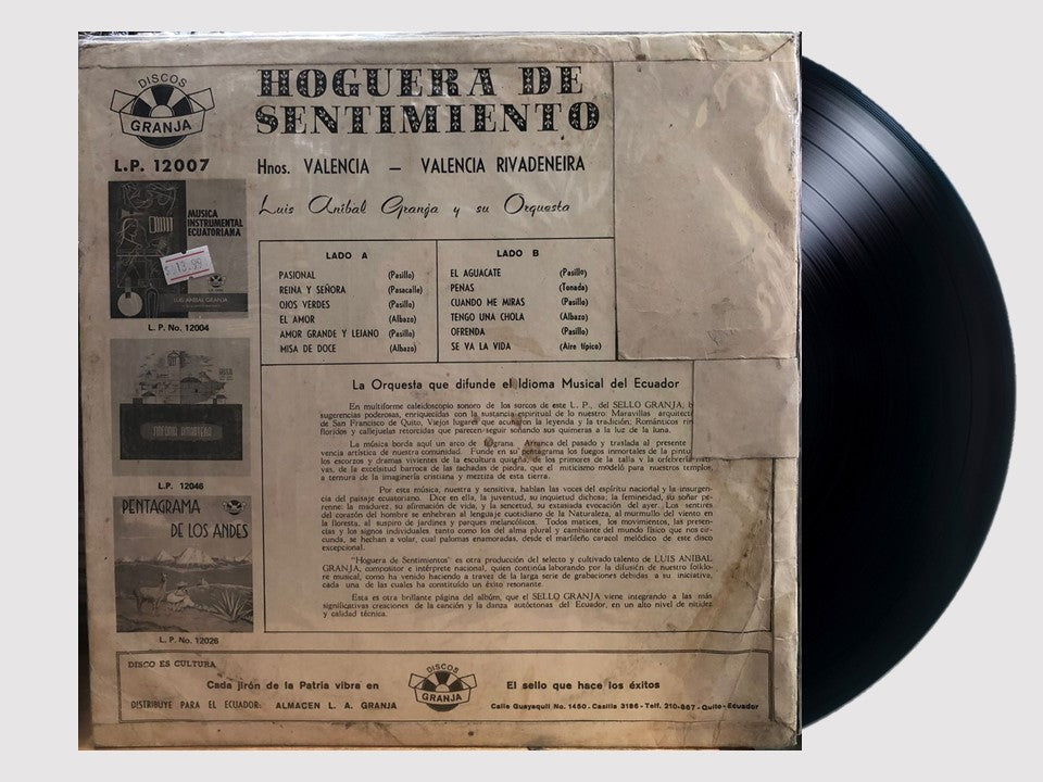 HNOS. VALENCIA RIVADENEIRA - HOGUERA DE SENTIMIENTO LP