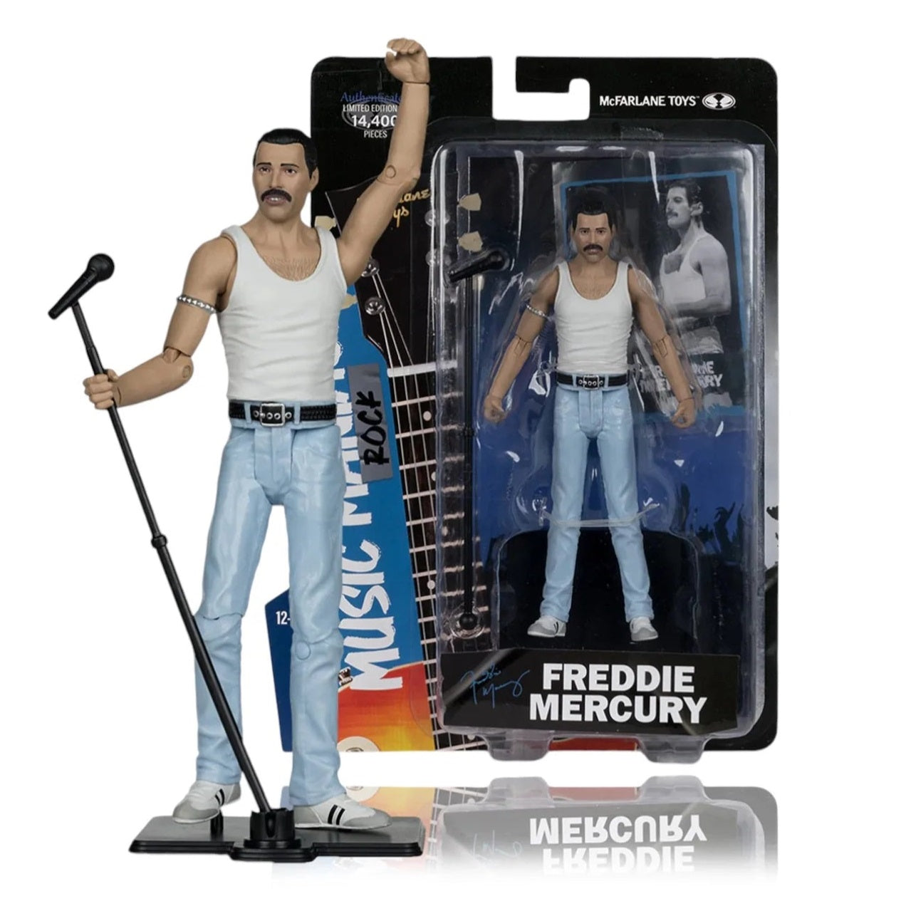 FREDDIE MERCURY - MUSIC MANIACS ROCK MUÑECO DE COLECCION (MCFARLANE TOYS)