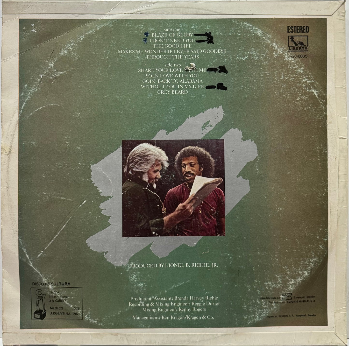 KENNY ROGERS - SHARE YOUR LOVE LP (DE EPOCA)
