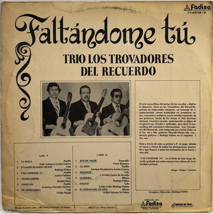 TRIO LOS TROVADORES DEL RECUERDO - FALTANDOME TU  LP