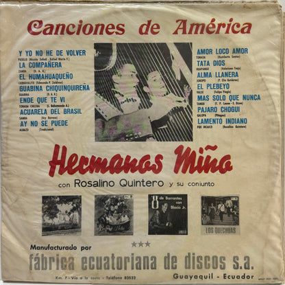 HNOS MIÑO NARANJO - CANCIONES DE AMERICA  LP