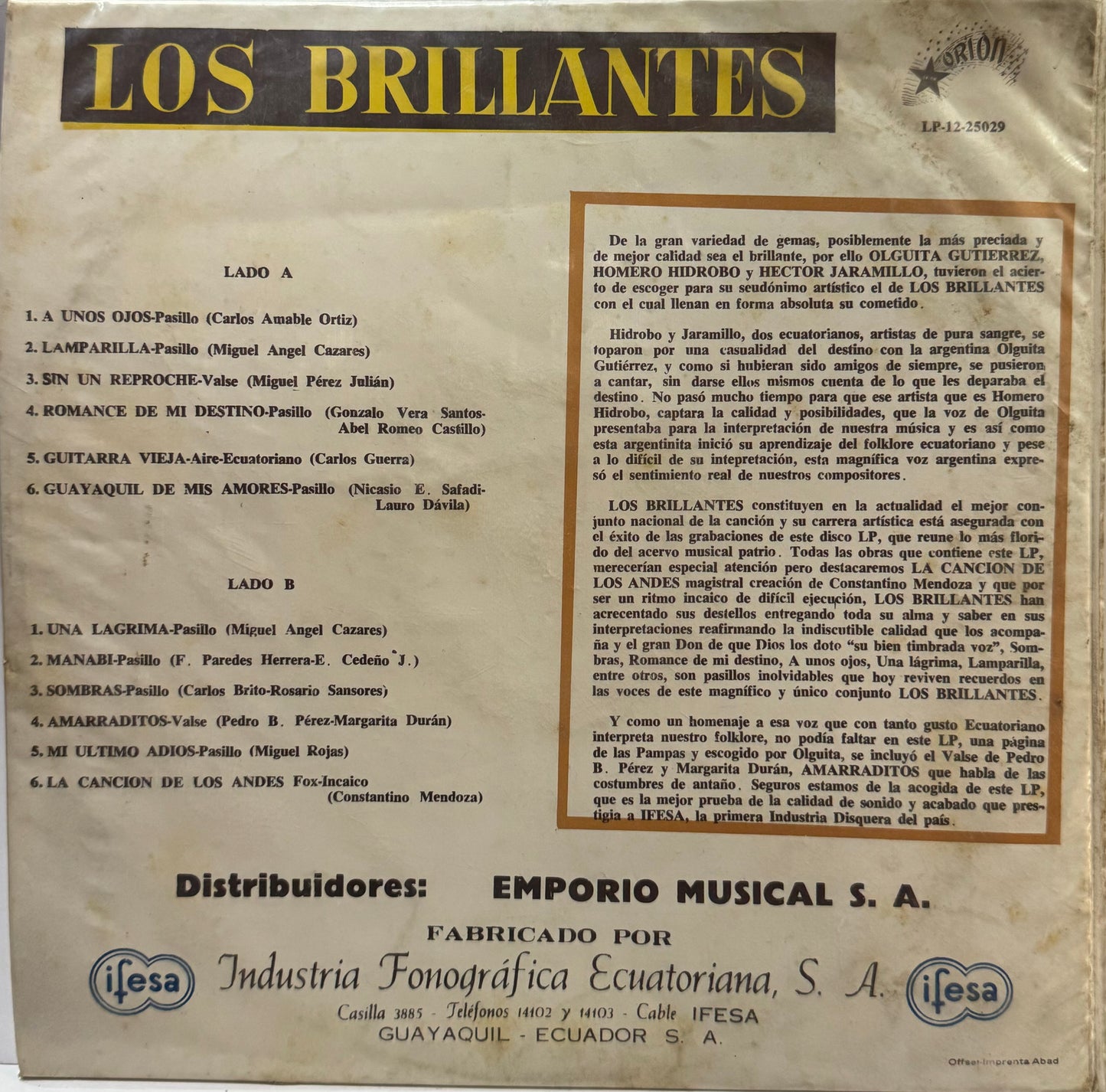 LOS BRILLANTES - LOS BRILLANTES  LP