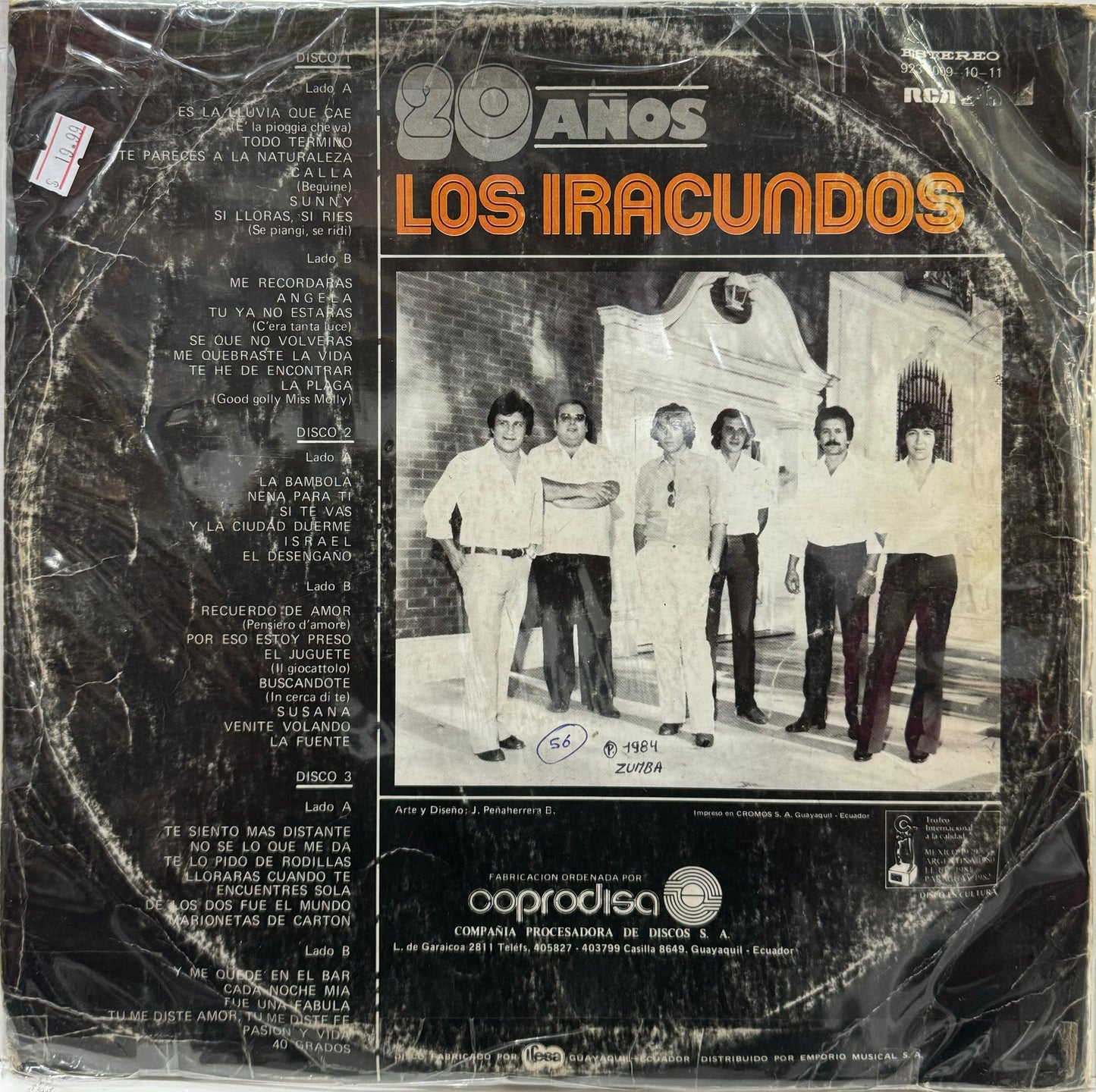 LOS IRACUNDOS - 20 AÑOS DE EXITOS  3 LPS
