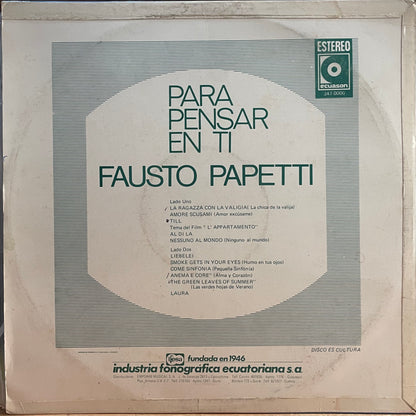 FAUSTO PAPETTI -  PARA PENSAR EN TI LP