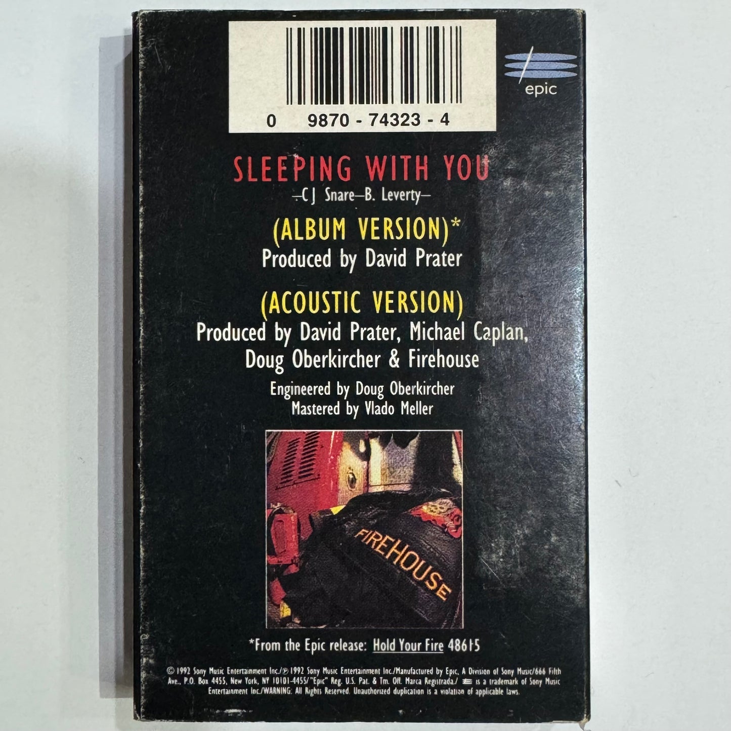 FIREHOUSE - SLEEPING WITH YOU CASSETTE (DE EPOCA)