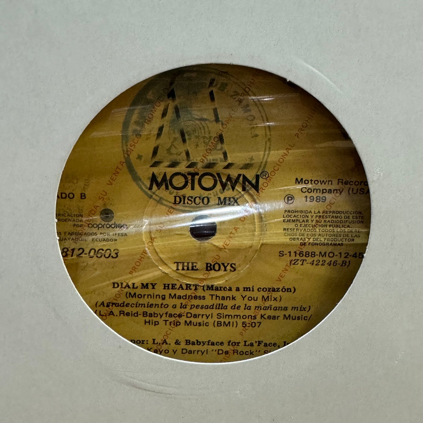 THE BOYS - DIAL MY HEART  LP (MAXI SINGLE)