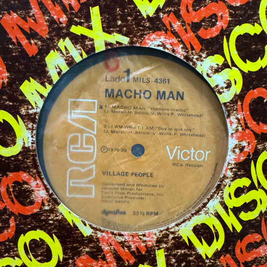 VILLAGE PEOPLE - MACHO MAN  LP (MAXI SINGLE)