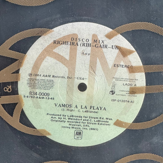 RIGHEIRA - VAMOS A LA PLAYA  LP (MAXI SINGLE)