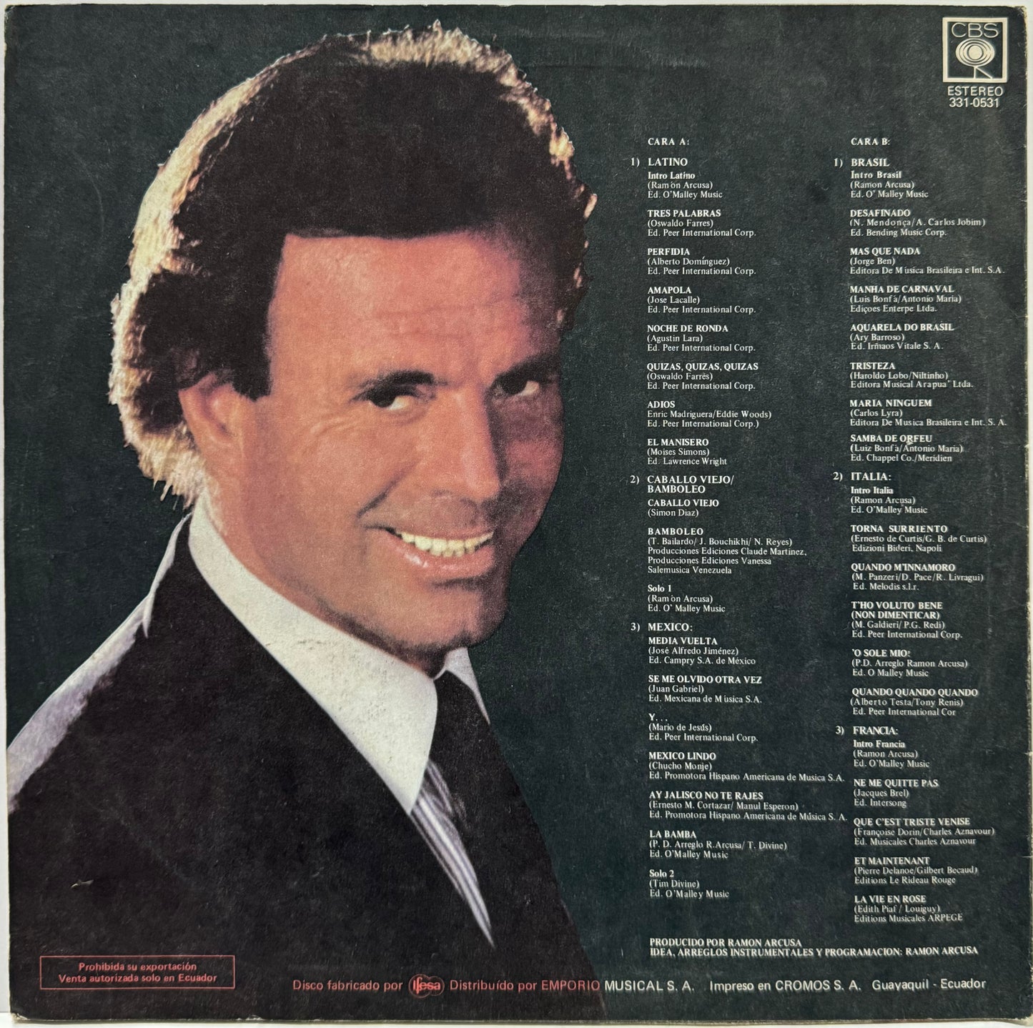 JULIO IGLESIAS - RAICES  LP