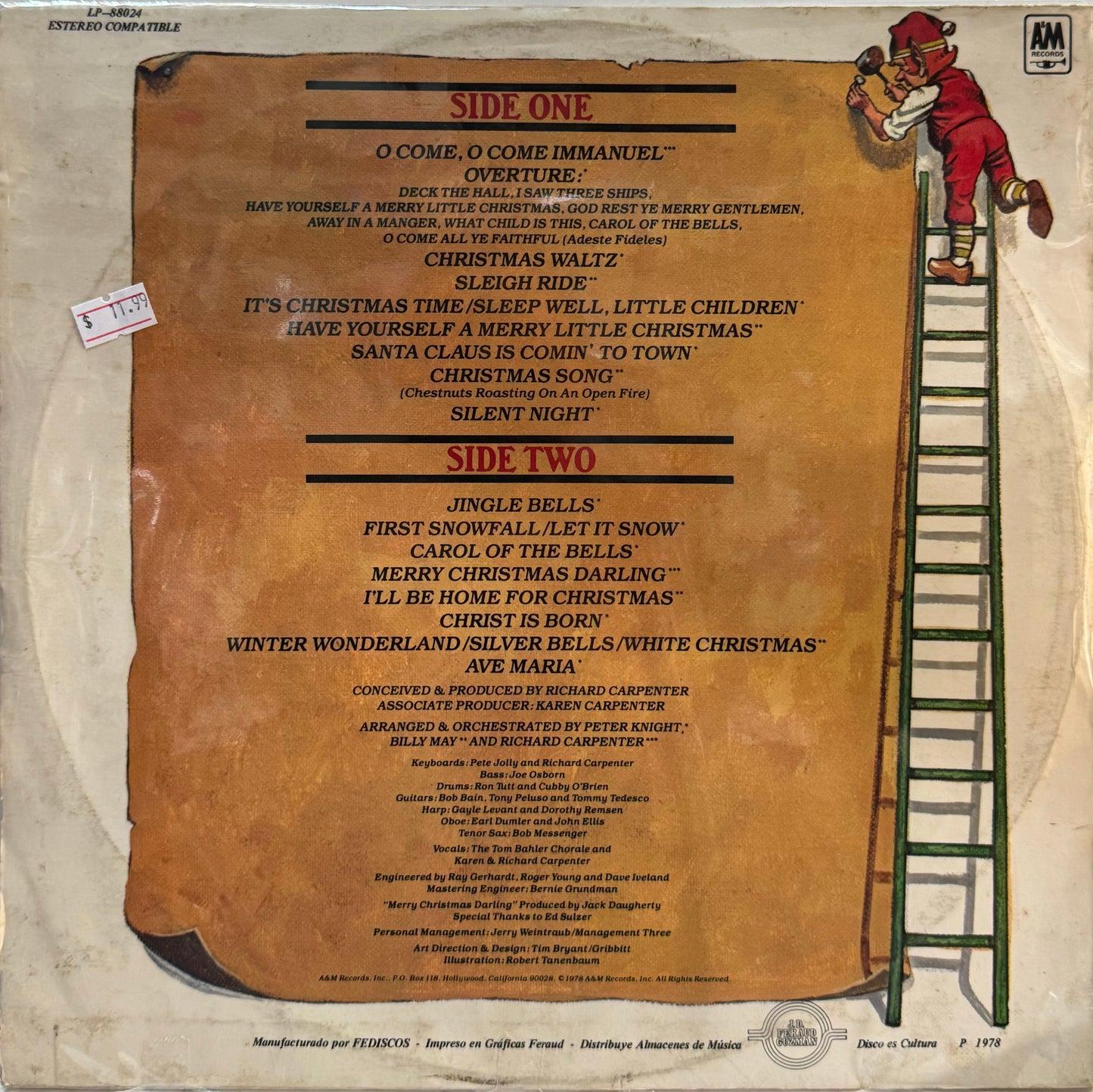 CARPENTERS - CHRISTMAS PORTRAIT  LP