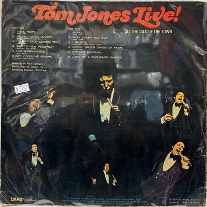 TOM JONES - LIVE  LP