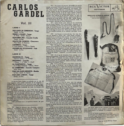 CARLOS GARDEL - VOLUMEN III  LP