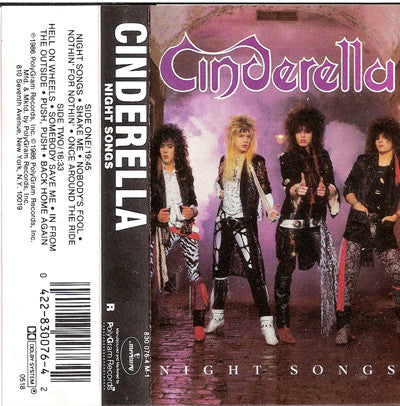CINDERELLA - NIGHT SONGS  CASSETTE