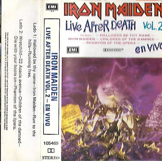 IRON MAIDEN - LIVE AFTER DEATH (EN VIVO) CASSETTE