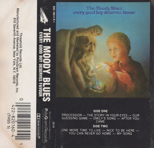 THE MOODY BLUES - EVERY GOOD BOY DESERVES FAVOUR  CASSETTE