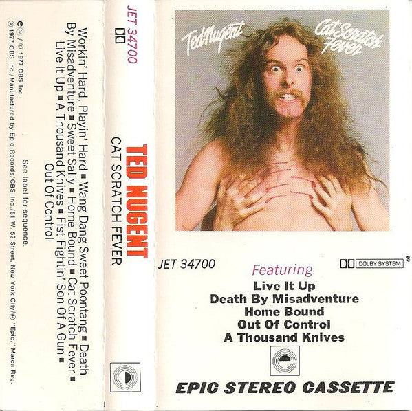 TED NUGENT - CAT SCRATCH FEVER  CASSETTE