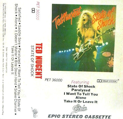 TED NUGENT - STATE OF SHOCK  CASSETTE