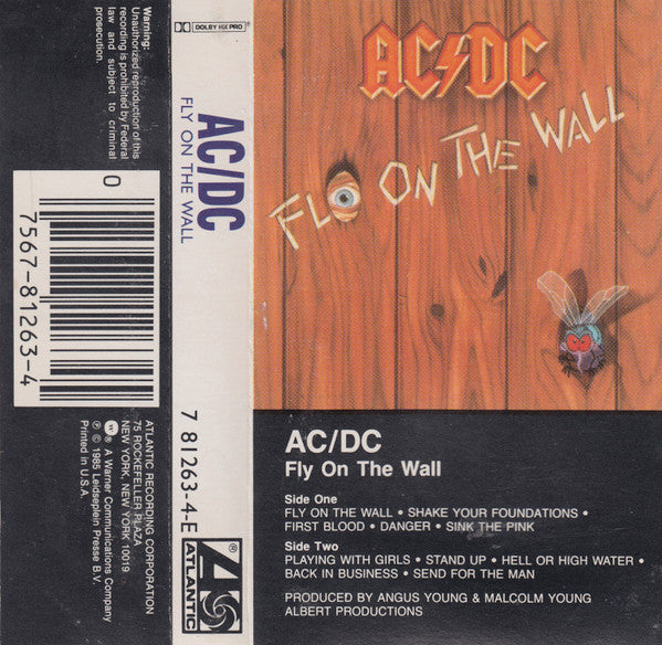 AC/DC - FLY ON THE WALL CASSETTE