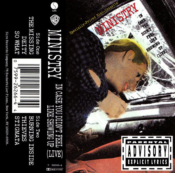 MINISTRY - IN CASE YOU DIDN'T FEEL LIKE SHOWING UP CASSETTE