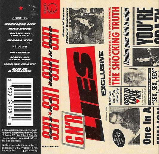 GUNS ROSES - LIES CASSETTE