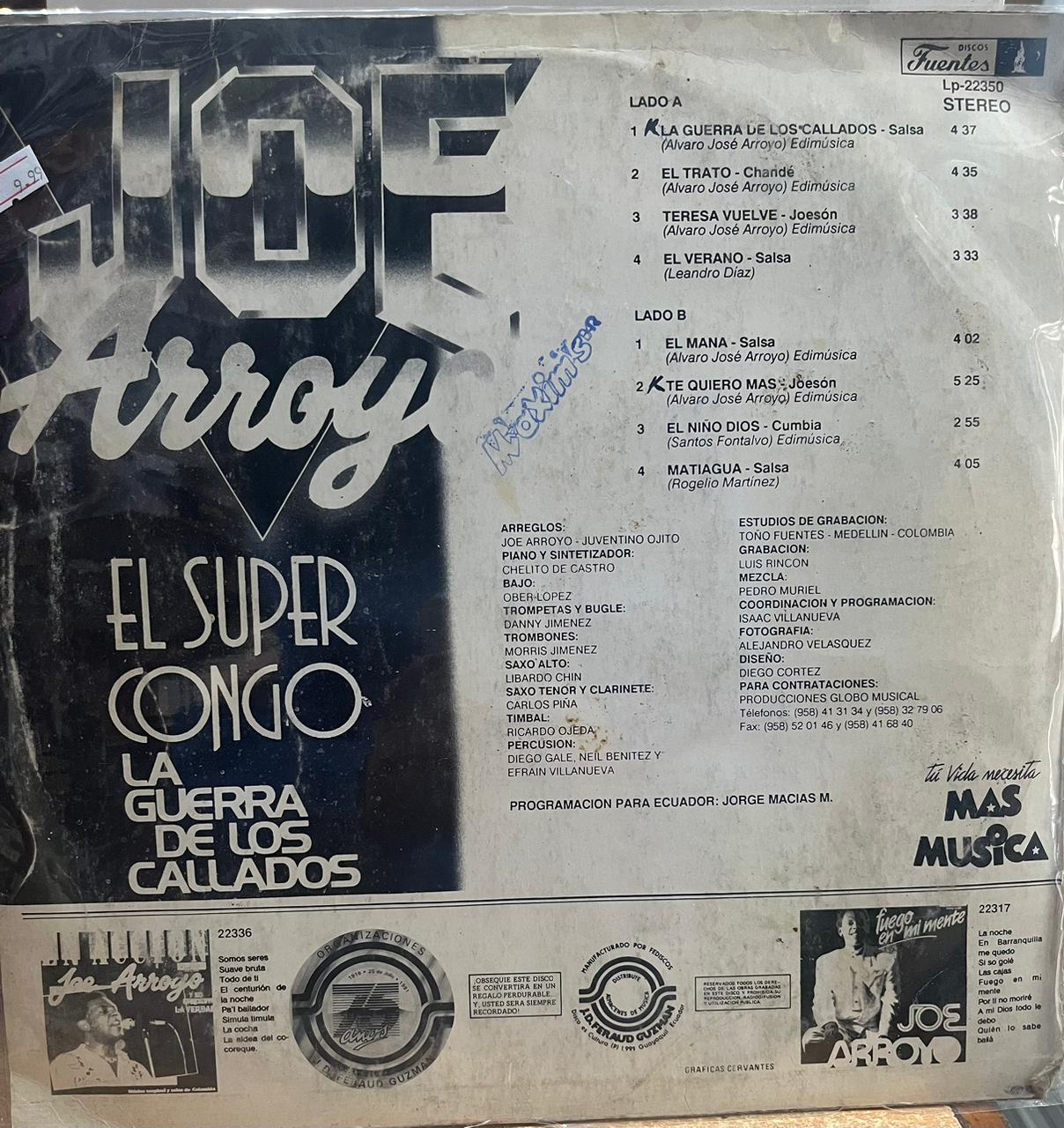 JOE ARROYO - LA GUERRA DE LOS CALLADOS  LP